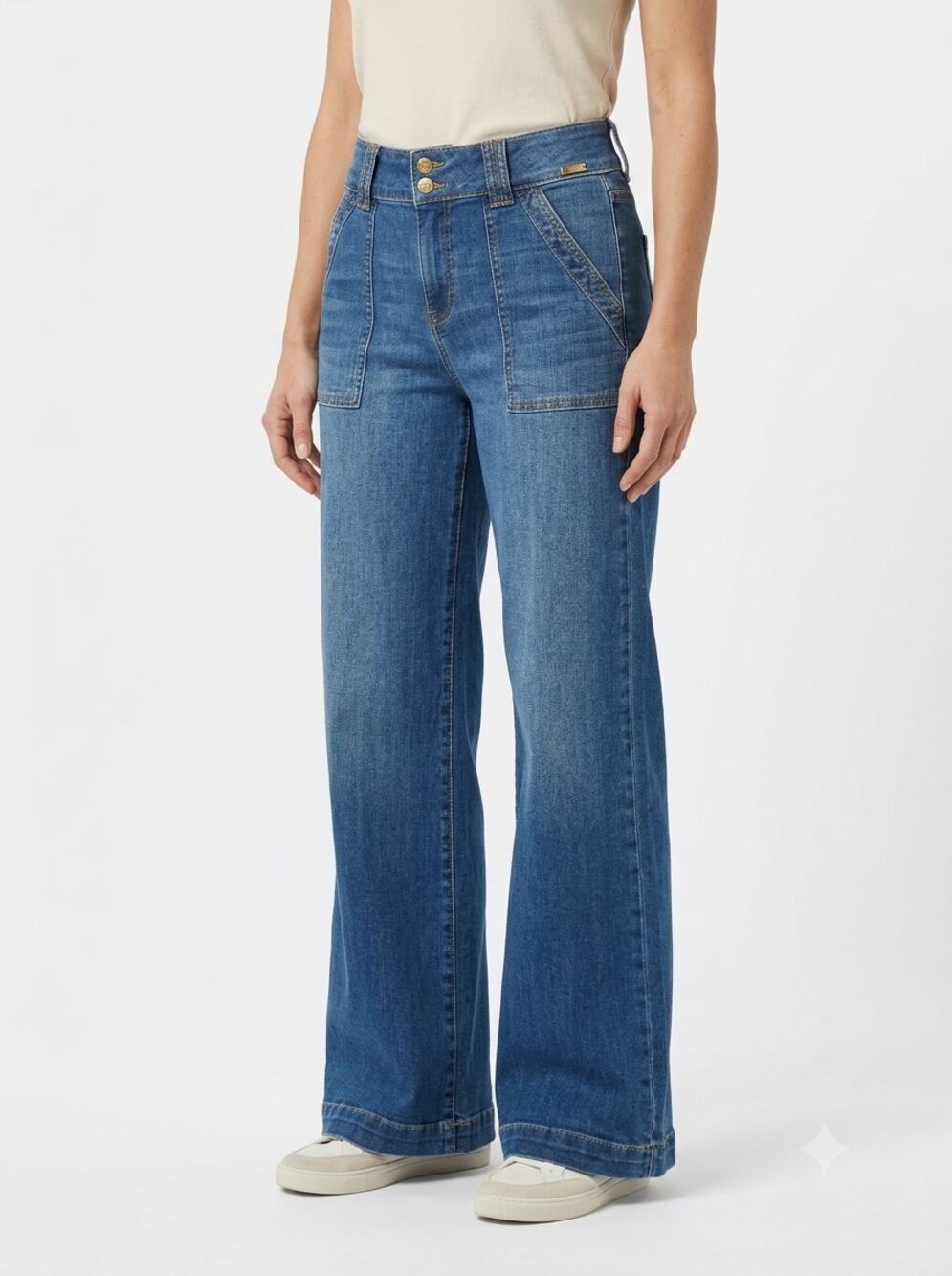 KUT from the Kloth Jodi Straight Jeans Women's 8 Blue Stretch Denim High Rise